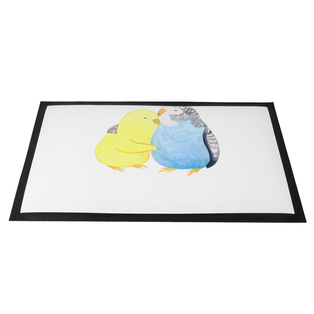 Fußmatte Wellensittich Liebe Liebe, Vögel, Wellensittich, Nähe, Kuscheln, Vertrauen Türvorleger, Schmutzmatte, Fußabtreter, Matte, Schmutzfänger, Fußabstreifer, Schmutzfangmatte, Türmatte, Motivfußmatte,  Haustürmatte, Vorleger  Liebe,  Partner, Freund, Freundin, Ehemann, Ehefrau, Heiraten, Verlobung, Heiratsantrag, Liebesgeschenk, Jahrestag, Hocheitstag