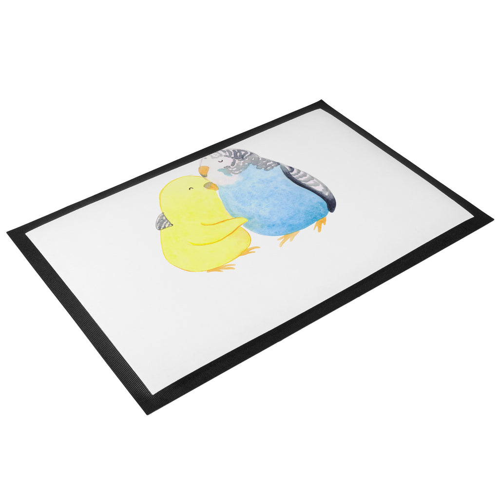 Fußmatte Wellensittich Liebe Liebe, Vögel, Wellensittich, Nähe, Kuscheln, Vertrauen Türvorleger, Schmutzmatte, Fußabtreter, Matte, Schmutzfänger, Fußabstreifer, Schmutzfangmatte, Türmatte, Motivfußmatte,  Haustürmatte, Vorleger  Liebe,  Partner, Freund, Freundin, Ehemann, Ehefrau, Heiraten, Verlobung, Heiratsantrag, Liebesgeschenk, Jahrestag, Hocheitstag