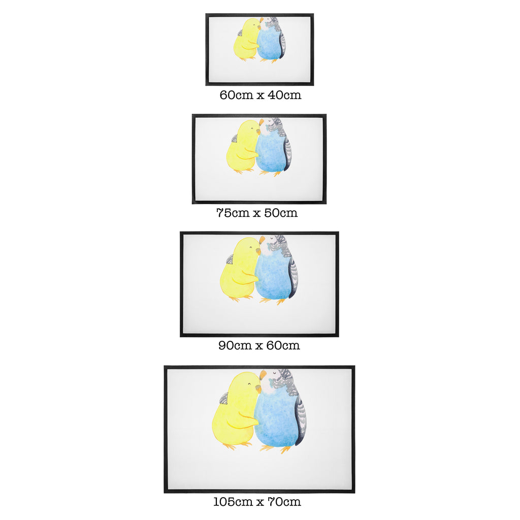 Fußmatte Wellensittich Liebe Liebe, Vögel, Wellensittich, Nähe, Kuscheln, Vertrauen Türvorleger, Schmutzmatte, Fußabtreter, Matte, Schmutzfänger, Fußabstreifer, Schmutzfangmatte, Türmatte, Motivfußmatte,  Haustürmatte, Vorleger  Liebe,  Partner, Freund, Freundin, Ehemann, Ehefrau, Heiraten, Verlobung, Heiratsantrag, Liebesgeschenk, Jahrestag, Hocheitstag