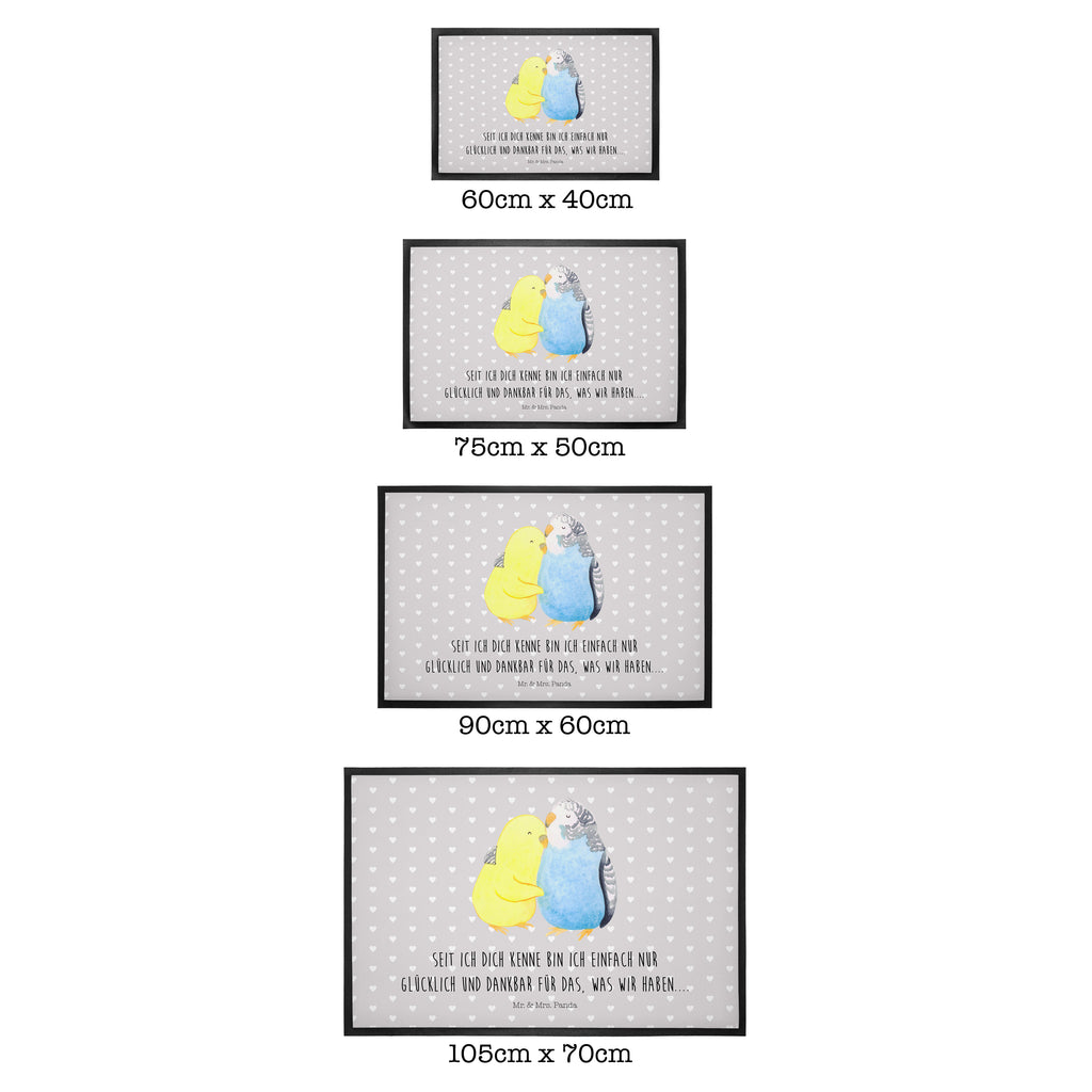 Fußmatte Wellensittich Liebe Liebe, Vögel, Wellensittich, Nähe, Kuscheln, Vertrauen Türvorleger, Schmutzmatte, Fußabtreter, Matte, Schmutzfänger, Fußabstreifer, Schmutzfangmatte, Türmatte, Motivfußmatte,  Haustürmatte, Vorleger  Liebe,  Partner, Freund, Freundin, Ehemann, Ehefrau, Heiraten, Verlobung, Heiratsantrag, Liebesgeschenk, Jahrestag, Hocheitstag