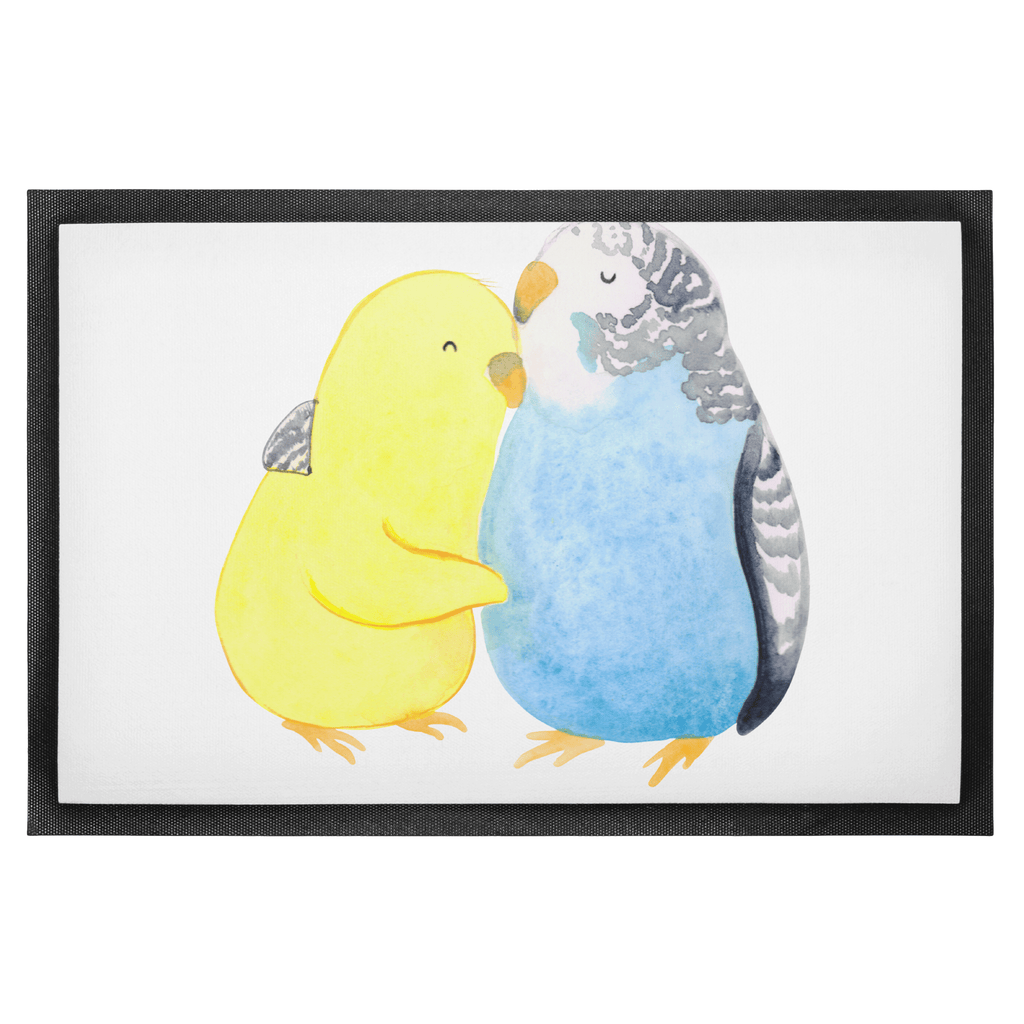 Fußmatte Wellensittich Liebe Liebe, Vögel, Wellensittich, Nähe, Kuscheln, Vertrauen Türvorleger, Schmutzmatte, Fußabtreter, Matte, Schmutzfänger, Fußabstreifer, Schmutzfangmatte, Türmatte, Motivfußmatte,  Haustürmatte, Vorleger  Liebe,  Partner, Freund, Freundin, Ehemann, Ehefrau, Heiraten, Verlobung, Heiratsantrag, Liebesgeschenk, Jahrestag, Hocheitstag