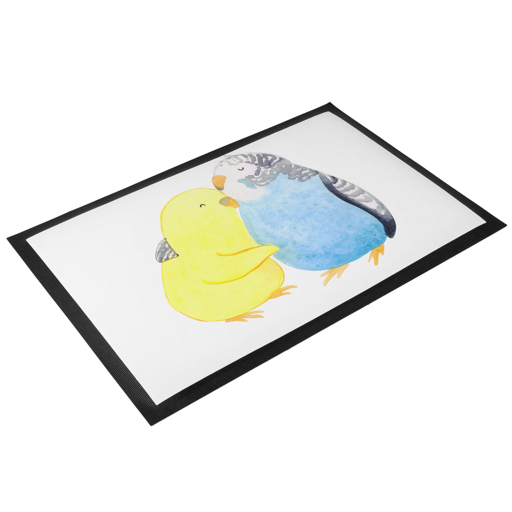 Fußmatte Wellensittich Liebe Liebe, Vögel, Wellensittich, Nähe, Kuscheln, Vertrauen Türvorleger, Schmutzmatte, Fußabtreter, Matte, Schmutzfänger, Fußabstreifer, Schmutzfangmatte, Türmatte, Motivfußmatte,  Haustürmatte, Vorleger  Liebe,  Partner, Freund, Freundin, Ehemann, Ehefrau, Heiraten, Verlobung, Heiratsantrag, Liebesgeschenk, Jahrestag, Hocheitstag