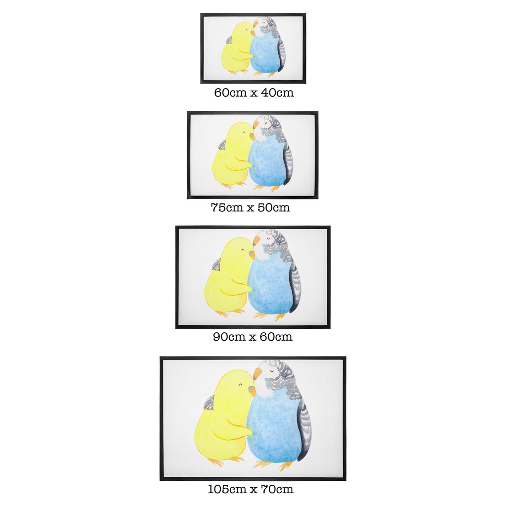 Fußmatte Wellensittich Liebe Liebe, Vögel, Wellensittich, Nähe, Kuscheln, Vertrauen Türvorleger, Schmutzmatte, Fußabtreter, Matte, Schmutzfänger, Fußabstreifer, Schmutzfangmatte, Türmatte, Motivfußmatte,  Haustürmatte, Vorleger  Liebe,  Partner, Freund, Freundin, Ehemann, Ehefrau, Heiraten, Verlobung, Heiratsantrag, Liebesgeschenk, Jahrestag, Hocheitstag