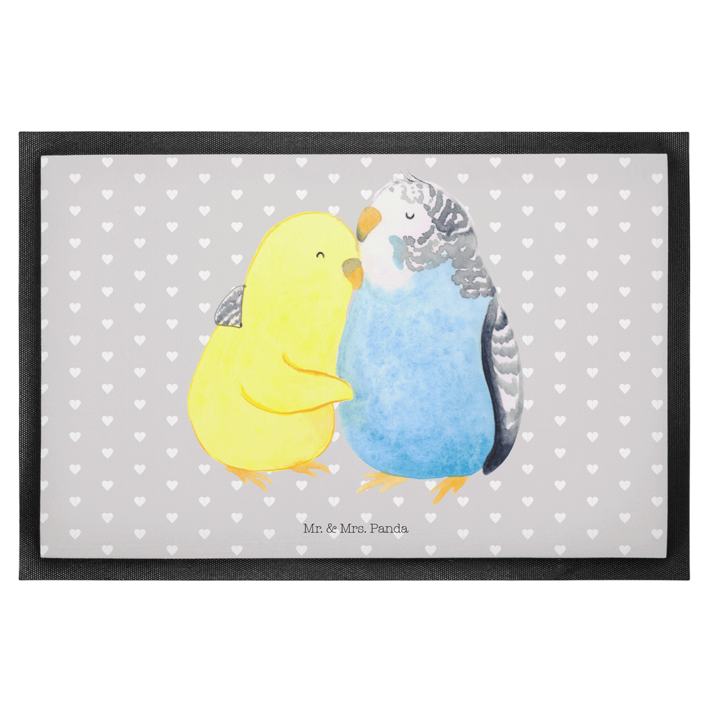 Fußmatte Wellensittich Liebe Liebe, Vögel, Wellensittich, Nähe, Kuscheln, Vertrauen Türvorleger, Schmutzmatte, Fußabtreter, Matte, Schmutzfänger, Fußabstreifer, Schmutzfangmatte, Türmatte, Motivfußmatte,  Haustürmatte, Vorleger  Liebe,  Partner, Freund, Freundin, Ehemann, Ehefrau, Heiraten, Verlobung, Heiratsantrag, Liebesgeschenk, Jahrestag, Hocheitstag