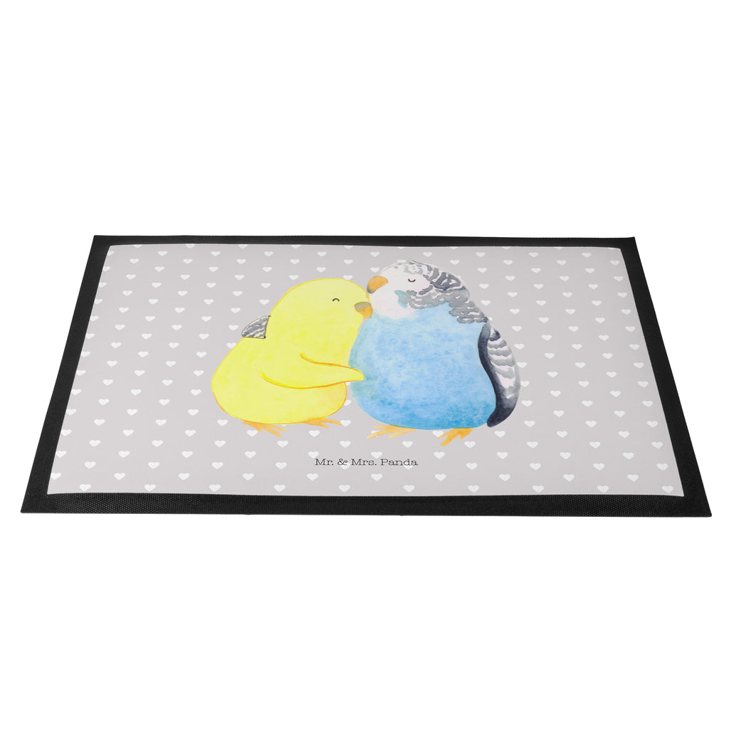 Fußmatte Wellensittich Liebe Liebe, Vögel, Wellensittich, Nähe, Kuscheln, Vertrauen Türvorleger, Schmutzmatte, Fußabtreter, Matte, Schmutzfänger, Fußabstreifer, Schmutzfangmatte, Türmatte, Motivfußmatte,  Haustürmatte, Vorleger  Liebe,  Partner, Freund, Freundin, Ehemann, Ehefrau, Heiraten, Verlobung, Heiratsantrag, Liebesgeschenk, Jahrestag, Hocheitstag