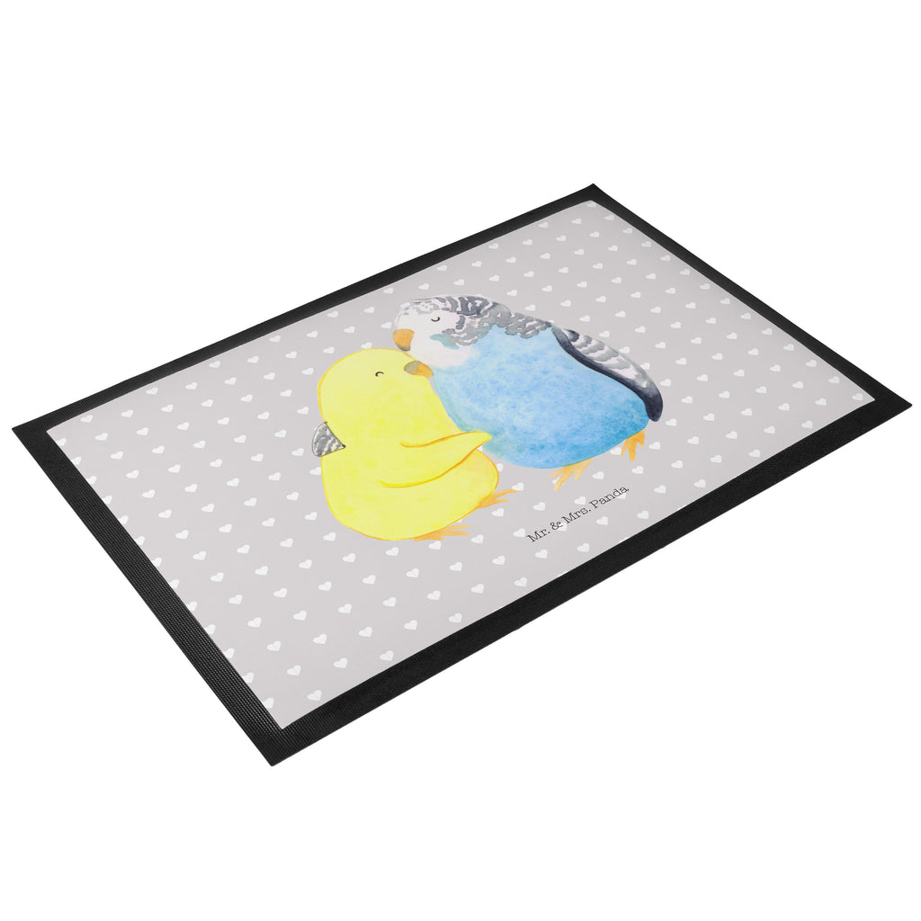Fußmatte Wellensittich Liebe Liebe, Vögel, Wellensittich, Nähe, Kuscheln, Vertrauen Türvorleger, Schmutzmatte, Fußabtreter, Matte, Schmutzfänger, Fußabstreifer, Schmutzfangmatte, Türmatte, Motivfußmatte,  Haustürmatte, Vorleger  Liebe,  Partner, Freund, Freundin, Ehemann, Ehefrau, Heiraten, Verlobung, Heiratsantrag, Liebesgeschenk, Jahrestag, Hocheitstag