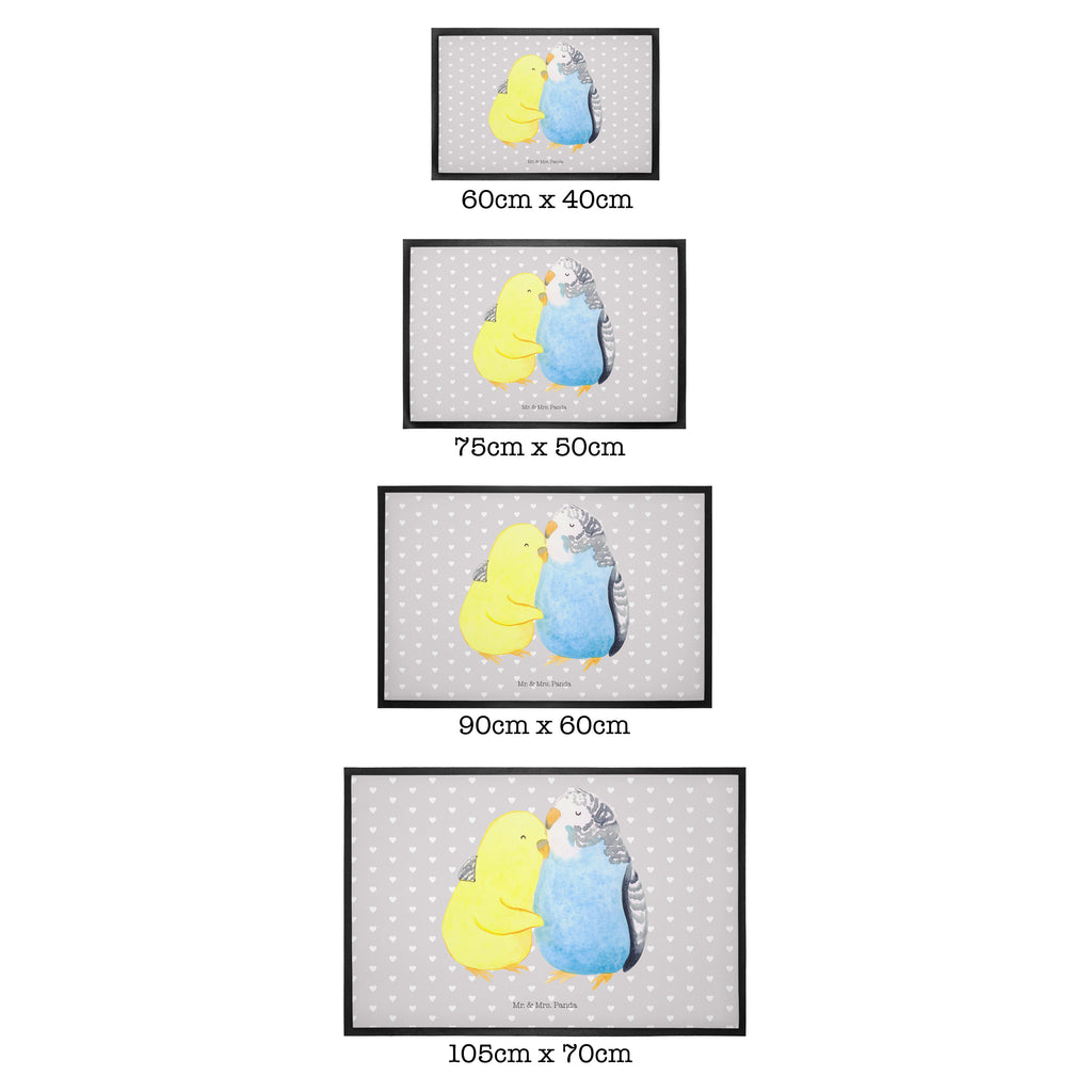 Fußmatte Wellensittich Liebe Liebe, Vögel, Wellensittich, Nähe, Kuscheln, Vertrauen Türvorleger, Schmutzmatte, Fußabtreter, Matte, Schmutzfänger, Fußabstreifer, Schmutzfangmatte, Türmatte, Motivfußmatte,  Haustürmatte, Vorleger  Liebe,  Partner, Freund, Freundin, Ehemann, Ehefrau, Heiraten, Verlobung, Heiratsantrag, Liebesgeschenk, Jahrestag, Hocheitstag