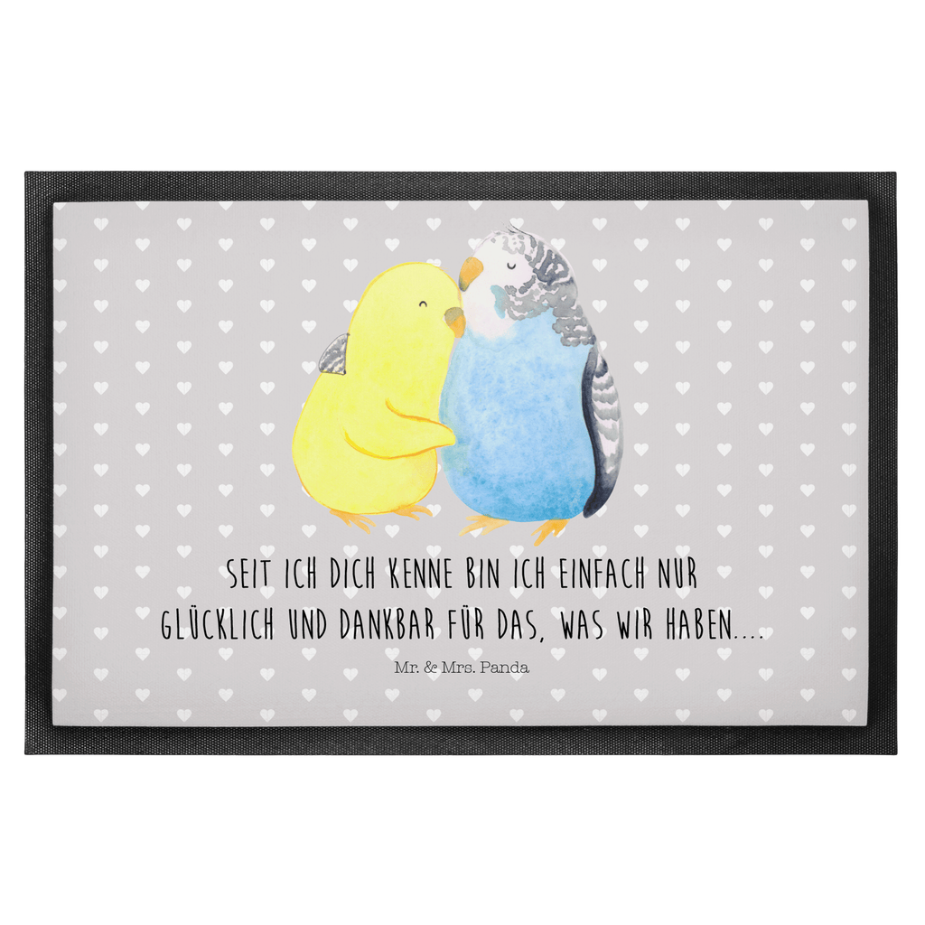 Fußmatte Wellensittich Liebe Liebe, Vögel, Wellensittich, Nähe, Kuscheln, Vertrauen Türvorleger, Schmutzmatte, Fußabtreter, Matte, Schmutzfänger, Fußabstreifer, Schmutzfangmatte, Türmatte, Motivfußmatte,  Haustürmatte, Vorleger  Liebe,  Partner, Freund, Freundin, Ehemann, Ehefrau, Heiraten, Verlobung, Heiratsantrag, Liebesgeschenk, Jahrestag, Hocheitstag
