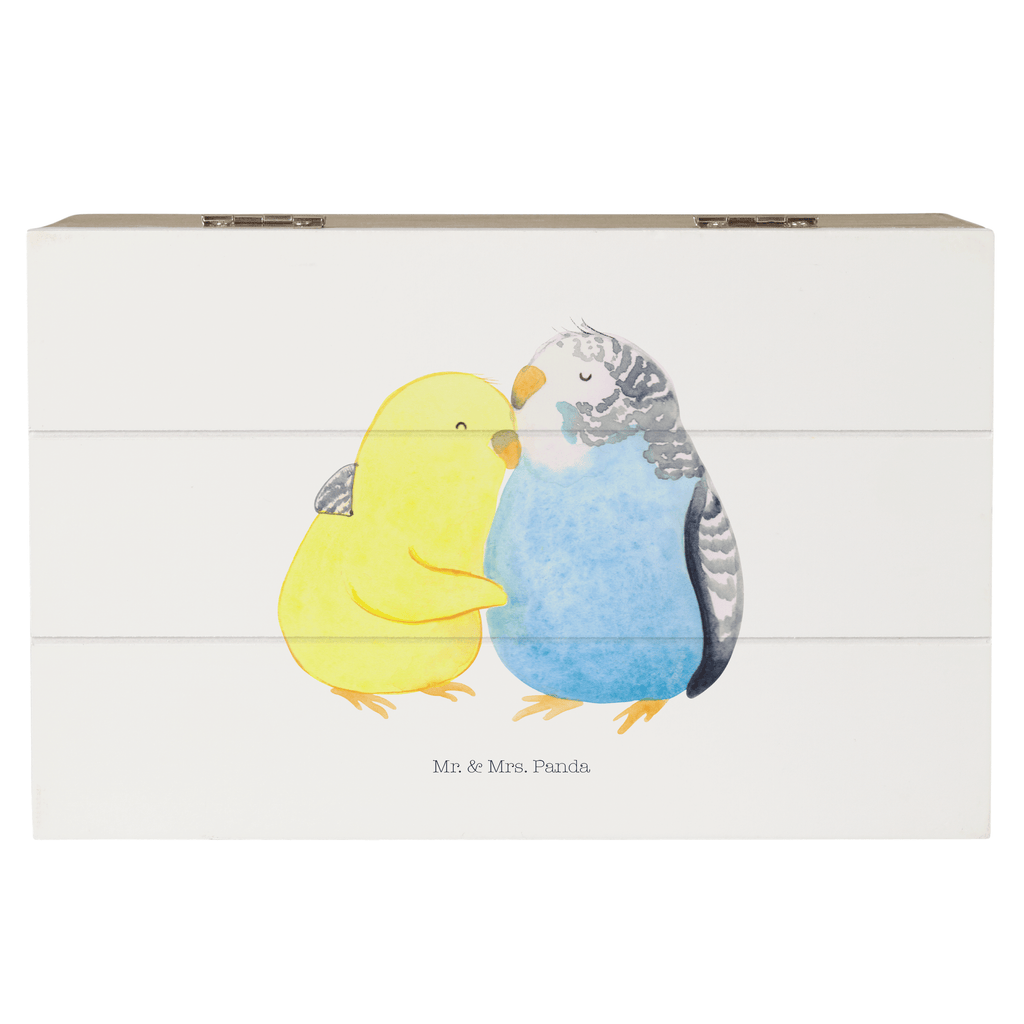 Holzkiste Wellensittich Liebe Holzkiste, Kiste, Schatzkiste, Truhe, Schatulle, XXL, Erinnerungsbox, Erinnerungskiste, Dekokiste, Aufbewahrungsbox, Liebe, Partner, Freund, Freundin, Ehemann, Ehefrau, Heiraten, Verlobung, Heiratsantrag, Liebesgeschenk, Jahrestag, Hocheitstag, Vögel, Wellensittich, Nähe, Kuscheln, Vertrauen