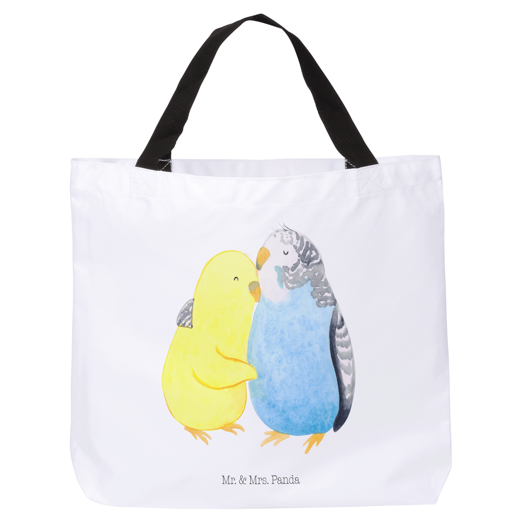 Shopper Wellensittich Liebe Beutel, Einkaufstasche, Tasche, Strandtasche, Einkaufsbeutel, Shopper, Schultasche, Freizeittasche, Tragebeutel, Schulbeutel, Alltagstasche, Liebe, Partner, Freund, Freundin, Ehemann, Ehefrau, Heiraten, Verlobung, Heiratsantrag, Liebesgeschenk, Jahrestag, Hocheitstag, Vögel, Wellensittich, Nähe, Kuscheln, Vertrauen