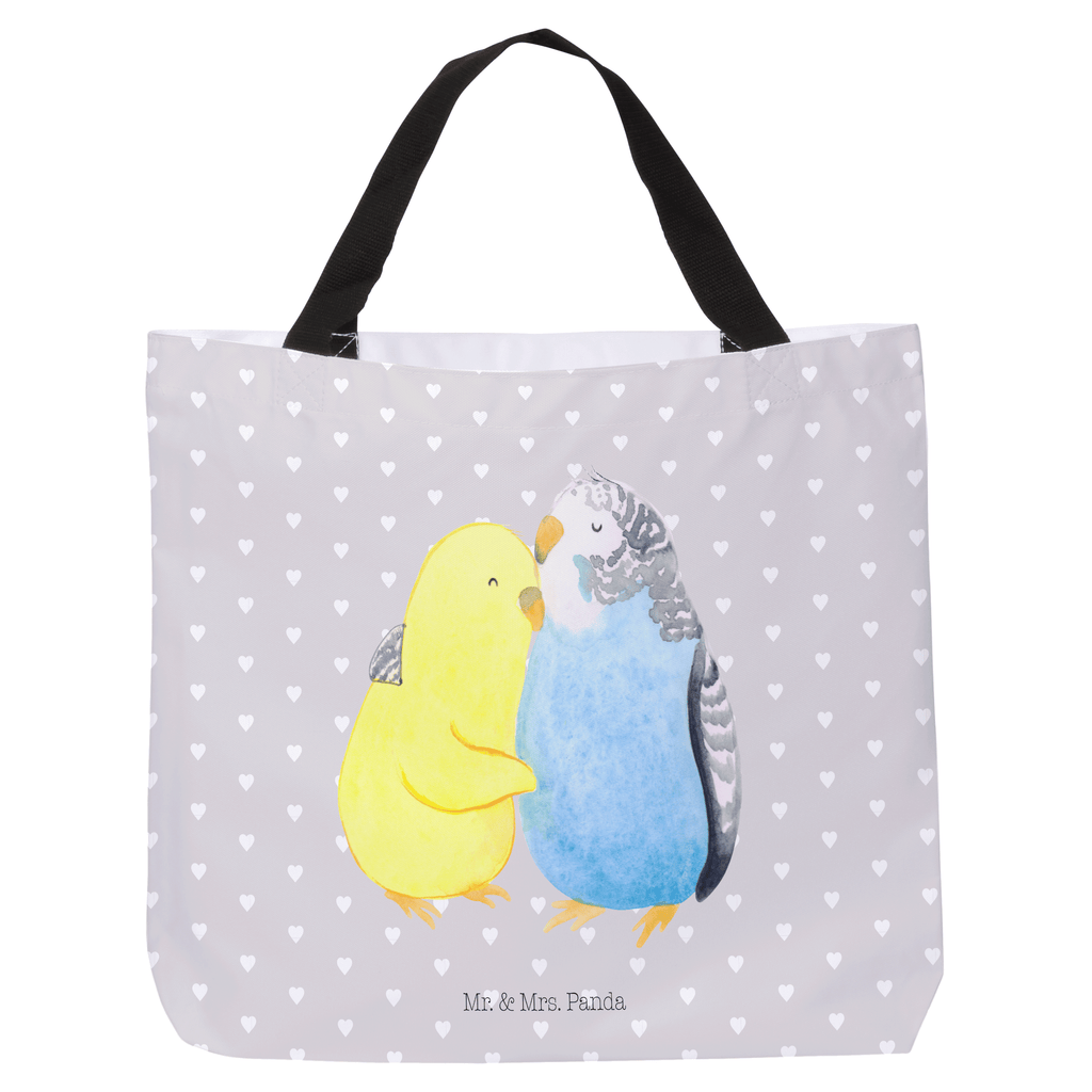 Shopper Wellensittich Liebe Beutel, Einkaufstasche, Tasche, Strandtasche, Einkaufsbeutel, Shopper, Schultasche, Freizeittasche, Tragebeutel, Schulbeutel, Alltagstasche, Liebe, Partner, Freund, Freundin, Ehemann, Ehefrau, Heiraten, Verlobung, Heiratsantrag, Liebesgeschenk, Jahrestag, Hocheitstag, Vögel, Wellensittich, Nähe, Kuscheln, Vertrauen