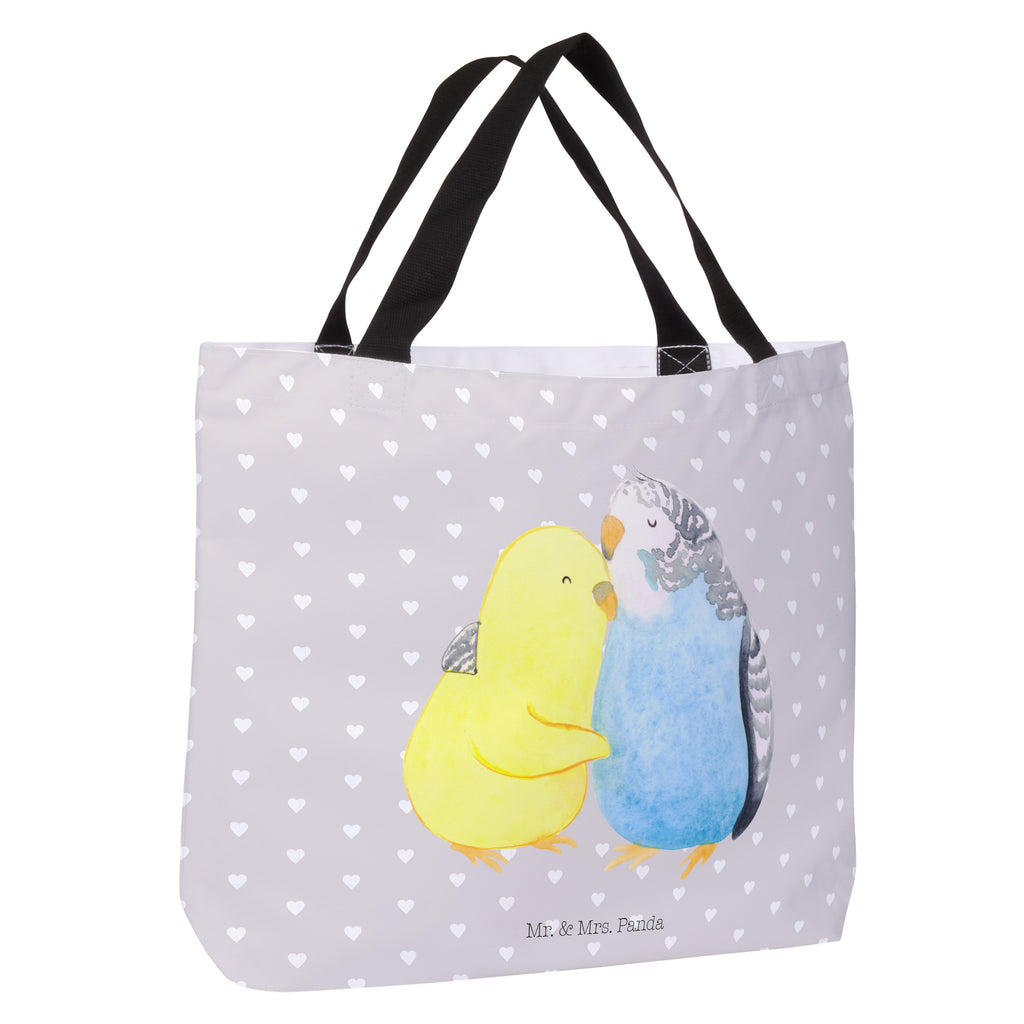 Shopper Wellensittich Liebe Beutel, Einkaufstasche, Tasche, Strandtasche, Einkaufsbeutel, Shopper, Schultasche, Freizeittasche, Tragebeutel, Schulbeutel, Alltagstasche, Liebe, Partner, Freund, Freundin, Ehemann, Ehefrau, Heiraten, Verlobung, Heiratsantrag, Liebesgeschenk, Jahrestag, Hocheitstag, Vögel, Wellensittich, Nähe, Kuscheln, Vertrauen