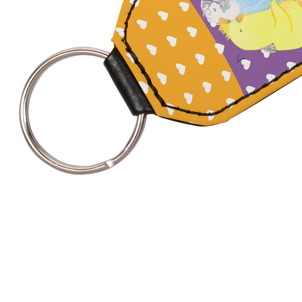 Rechteckig Schlüsselanhänger Wellensittich Liebe Schlüsselanhänger, Anhänger, Taschenanhänger, Glücksbringer, Schutzengel, Liebe, Partner, Freund, Freundin, Ehemann, Ehefrau, Heiraten, Verlobung, Heiratsantrag, Liebesgeschenk, Jahrestag, Hocheitstag, Vögel, Wellensittich, Nähe, Kuscheln, Vertrauen