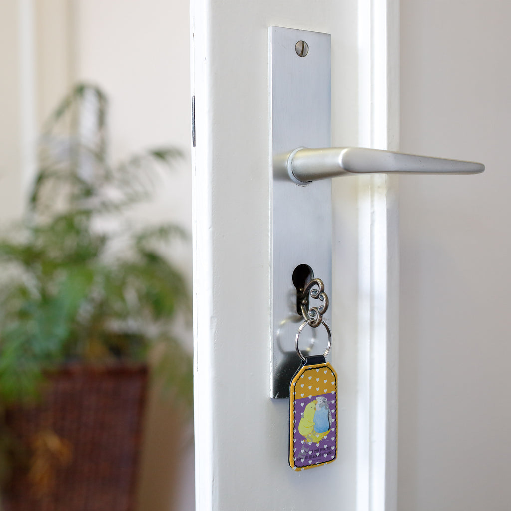 Rechteckig Schlüsselanhänger Wellensittich Liebe Schlüsselanhänger, Anhänger, Taschenanhänger, Glücksbringer, Schutzengel, Liebe, Partner, Freund, Freundin, Ehemann, Ehefrau, Heiraten, Verlobung, Heiratsantrag, Liebesgeschenk, Jahrestag, Hocheitstag, Vögel, Wellensittich, Nähe, Kuscheln, Vertrauen