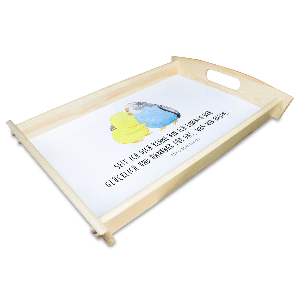 Serviertablett Wellensittich Liebe Tablett, Holztablett, Küchentablett, Dekotablett, Frühstückstablett, Liebe, Partner, Freund, Freundin, Ehemann, Ehefrau, Heiraten, Verlobung, Heiratsantrag, Liebesgeschenk, Jahrestag, Hocheitstag, Vögel, Wellensittich, Nähe, Kuscheln, Vertrauen
