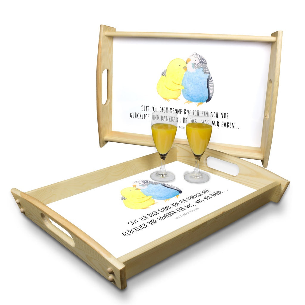 Serviertablett Wellensittich Liebe Tablett, Holztablett, Küchentablett, Dekotablett, Frühstückstablett, Liebe, Partner, Freund, Freundin, Ehemann, Ehefrau, Heiraten, Verlobung, Heiratsantrag, Liebesgeschenk, Jahrestag, Hocheitstag, Vögel, Wellensittich, Nähe, Kuscheln, Vertrauen