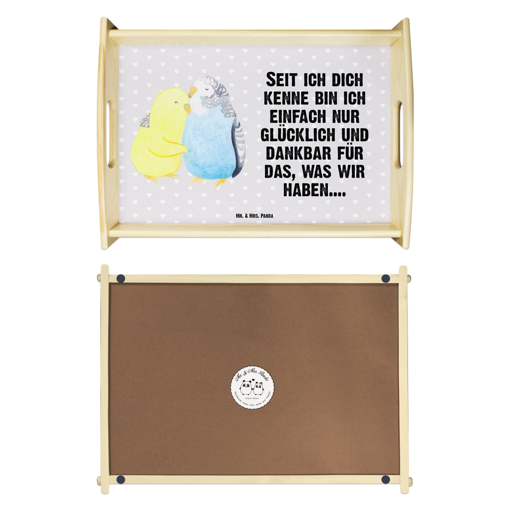 Serviertablett Wellensittich Liebe Tablett, Holztablett, Küchentablett, Dekotablett, Frühstückstablett, Liebe, Partner, Freund, Freundin, Ehemann, Ehefrau, Heiraten, Verlobung, Heiratsantrag, Liebesgeschenk, Jahrestag, Hocheitstag, Vögel, Wellensittich, Nähe, Kuscheln, Vertrauen