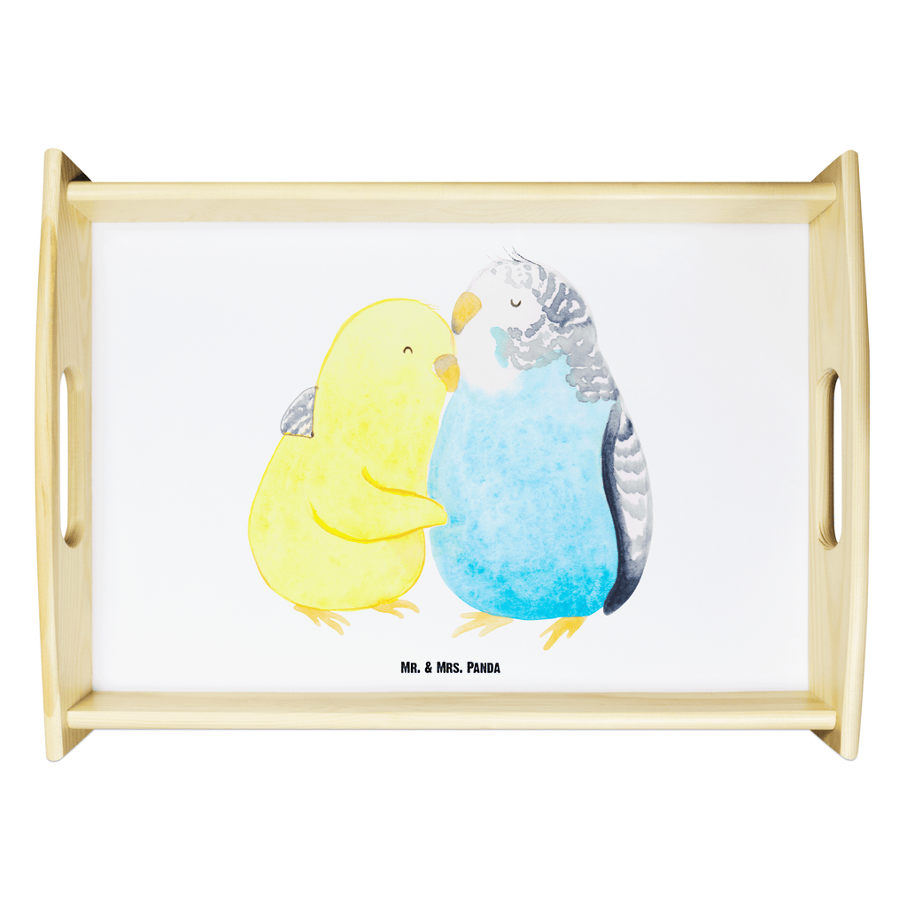 Serviertablett Wellensittich Liebe Tablett, Holztablett, Küchentablett, Dekotablett, Frühstückstablett, Liebe, Partner, Freund, Freundin, Ehemann, Ehefrau, Heiraten, Verlobung, Heiratsantrag, Liebesgeschenk, Jahrestag, Hocheitstag, Vögel, Wellensittich, Nähe, Kuscheln, Vertrauen