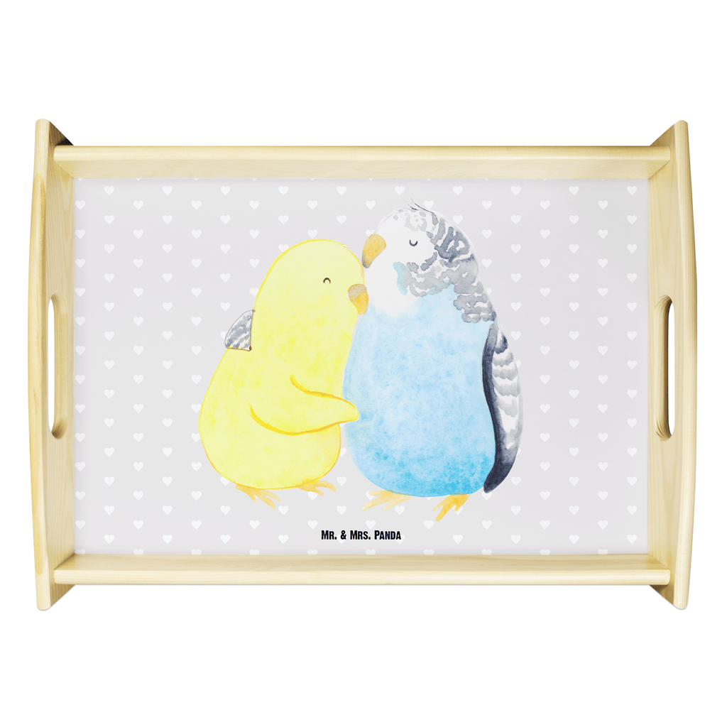 Serviertablett Wellensittich Liebe Tablett, Holztablett, Küchentablett, Dekotablett, Frühstückstablett, Liebe, Partner, Freund, Freundin, Ehemann, Ehefrau, Heiraten, Verlobung, Heiratsantrag, Liebesgeschenk, Jahrestag, Hocheitstag, Vögel, Wellensittich, Nähe, Kuscheln, Vertrauen
