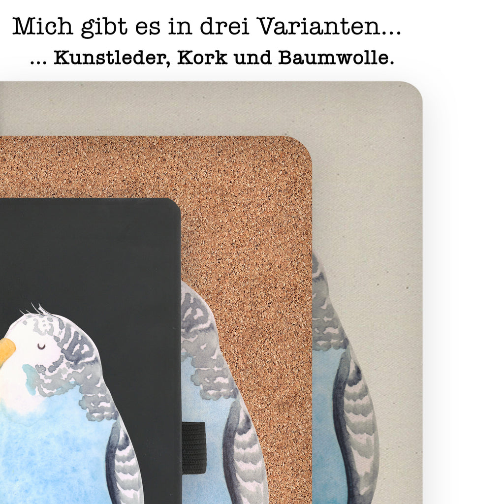 DIN A6 Baumwoll Notizbuch Wellensittich Liebe Notizen, Eintragebuch, Tagebuch, Notizblock, Adressbuch, Journal, Kladde, Skizzenbuch, Notizheft, Schreibbuch, Schreibheft, Liebe, Partner, Freund, Freundin, Ehemann, Ehefrau, Heiraten, Verlobung, Heiratsantrag, Liebesgeschenk, Jahrestag, Hocheitstag, Vögel, Wellensittich, Nähe, Kuscheln, Vertrauen