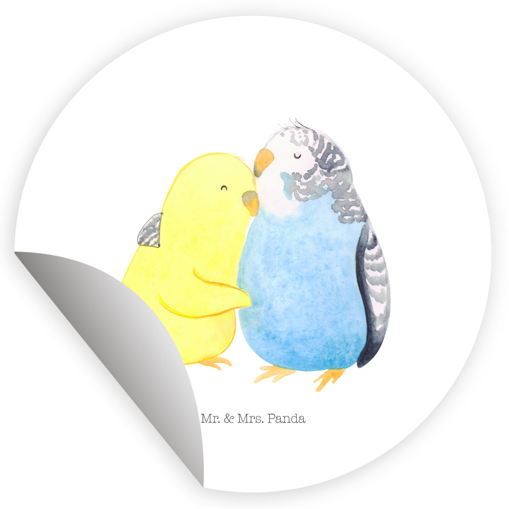 40mm Rund Aufkleber Wellensittich Liebe Sticker, Aufkleber, Etikett, Liebe, Partner, Freund, Freundin, Ehemann, Ehefrau, Heiraten, Verlobung, Heiratsantrag, Liebesgeschenk, Jahrestag, Hocheitstag, Vögel, Wellensittich, Nähe, Kuscheln, Vertrauen
