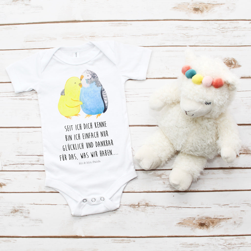 Organic Baby Body Wellensittich Liebe Babykleidung, Babystrampler, Strampler, Wickelbody, Baby Erstausstattung, Junge, Mädchen, Liebe, Partner, Freund, Freundin, Ehemann, Ehefrau, Heiraten, Verlobung, Heiratsantrag, Liebesgeschenk, Jahrestag, Hocheitstag, Vögel, Wellensittich, Nähe, Kuscheln, Vertrauen