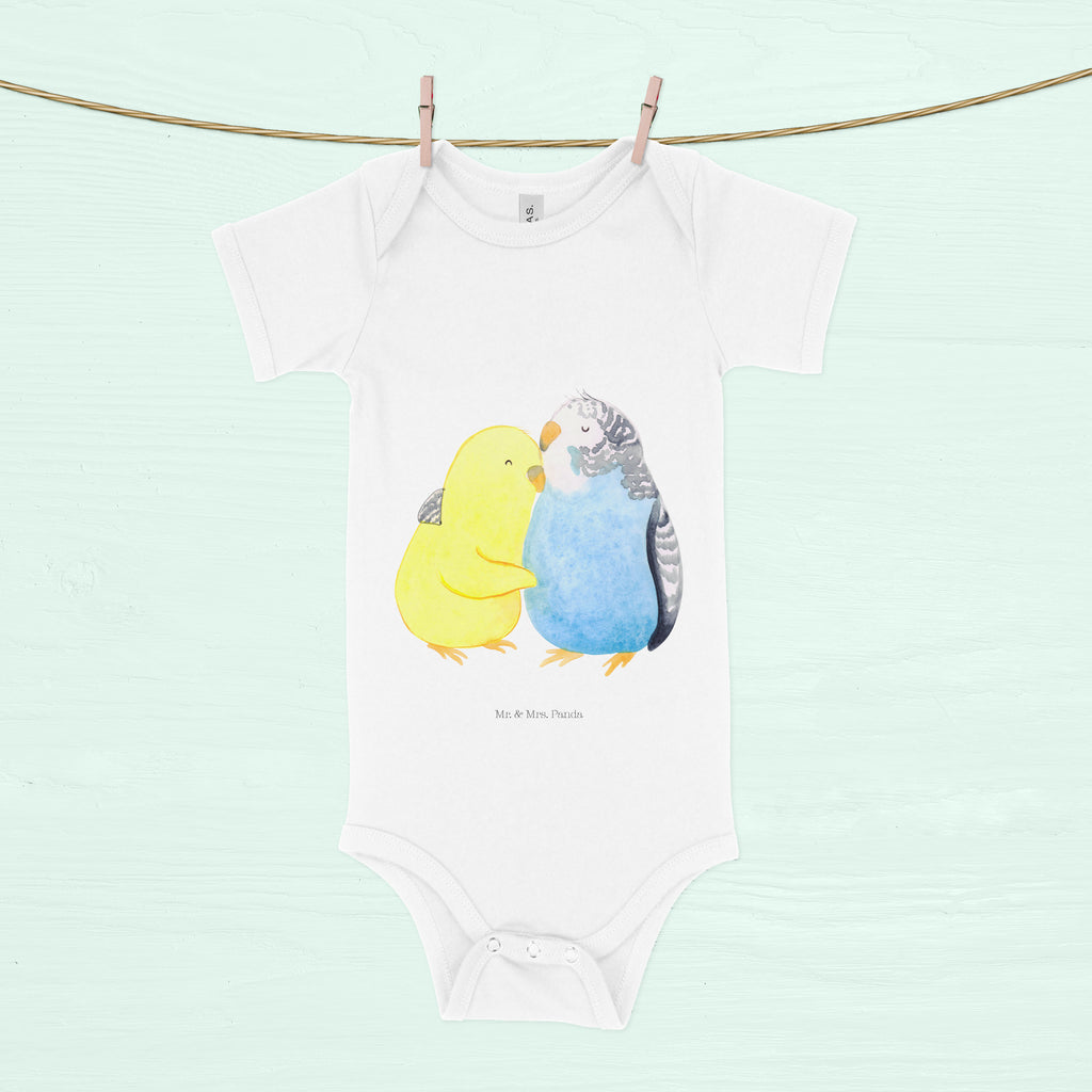 Organic Baby Body Wellensittich Liebe Babykleidung, Babystrampler, Strampler, Wickelbody, Baby Erstausstattung, Junge, Mädchen, Liebe, Partner, Freund, Freundin, Ehemann, Ehefrau, Heiraten, Verlobung, Heiratsantrag, Liebesgeschenk, Jahrestag, Hocheitstag, Vögel, Wellensittich, Nähe, Kuscheln, Vertrauen