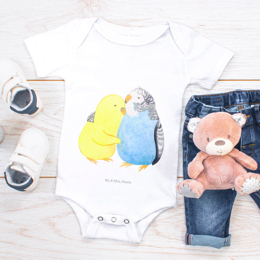 Organic Baby Body Wellensittich Liebe Babykleidung, Babystrampler, Strampler, Wickelbody, Baby Erstausstattung, Junge, Mädchen, Liebe, Partner, Freund, Freundin, Ehemann, Ehefrau, Heiraten, Verlobung, Heiratsantrag, Liebesgeschenk, Jahrestag, Hocheitstag, Vögel, Wellensittich, Nähe, Kuscheln, Vertrauen