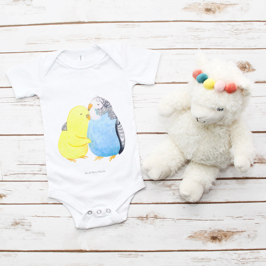 Organic Baby Body Wellensittich Liebe Babykleidung, Babystrampler, Strampler, Wickelbody, Baby Erstausstattung, Junge, Mädchen, Liebe, Partner, Freund, Freundin, Ehemann, Ehefrau, Heiraten, Verlobung, Heiratsantrag, Liebesgeschenk, Jahrestag, Hocheitstag, Vögel, Wellensittich, Nähe, Kuscheln, Vertrauen