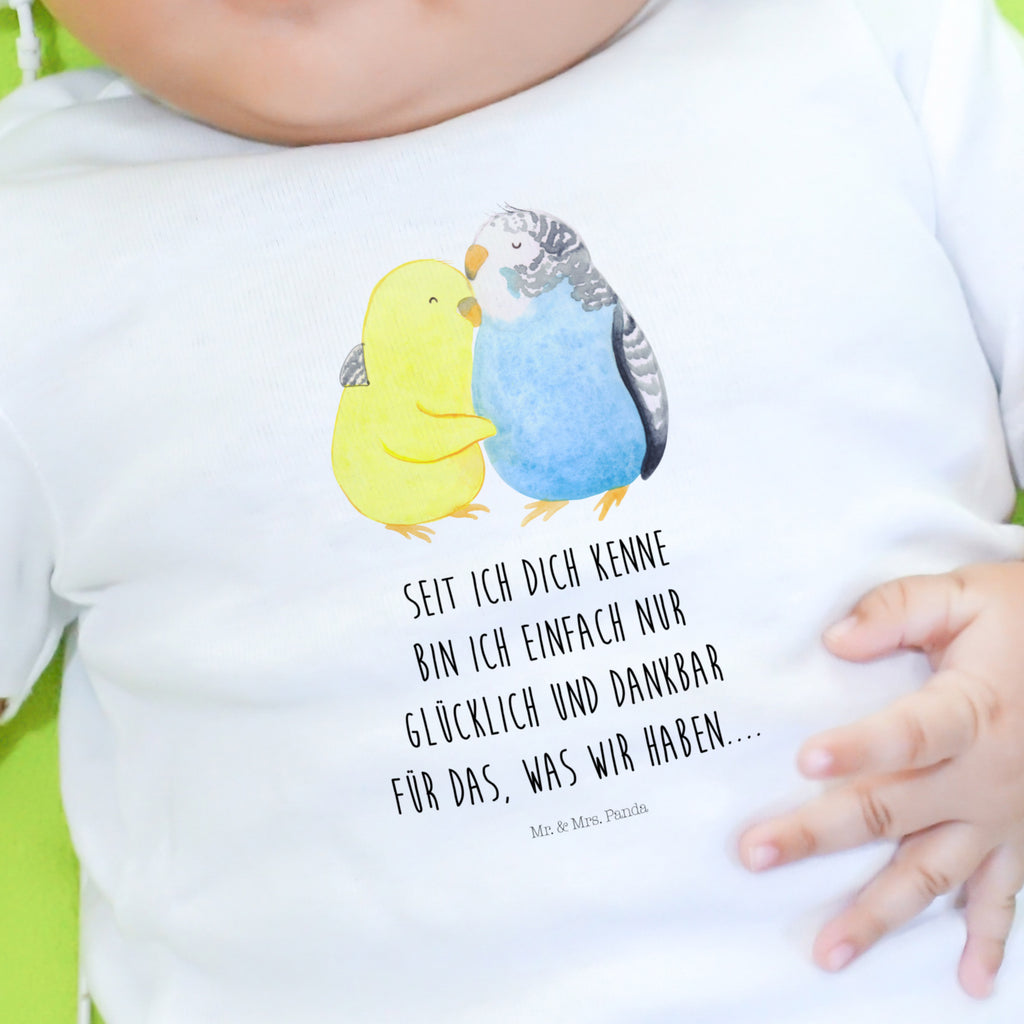 3-6 Monate Baby Longsleeve Wellensittich Liebe Mädchen, Jungen, Baby, Langarm, Bio, Kleidung, Liebe, Partner, Freund, Freundin, Ehemann, Ehefrau, Heiraten, Verlobung, Heiratsantrag, Liebesgeschenk, Jahrestag, Hocheitstag, Vögel, Wellensittich, Nähe, Kuscheln, Vertrauen