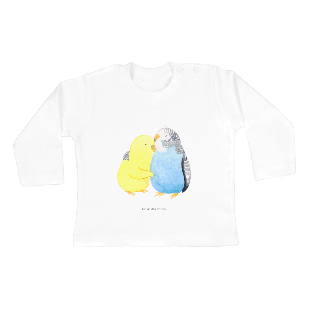 3-6 Monate Baby Longsleeve Wellensittich Liebe Mädchen, Jungen, Baby, Langarm, Bio, Kleidung, Liebe, Partner, Freund, Freundin, Ehemann, Ehefrau, Heiraten, Verlobung, Heiratsantrag, Liebesgeschenk, Jahrestag, Hocheitstag, Vögel, Wellensittich, Nähe, Kuscheln, Vertrauen