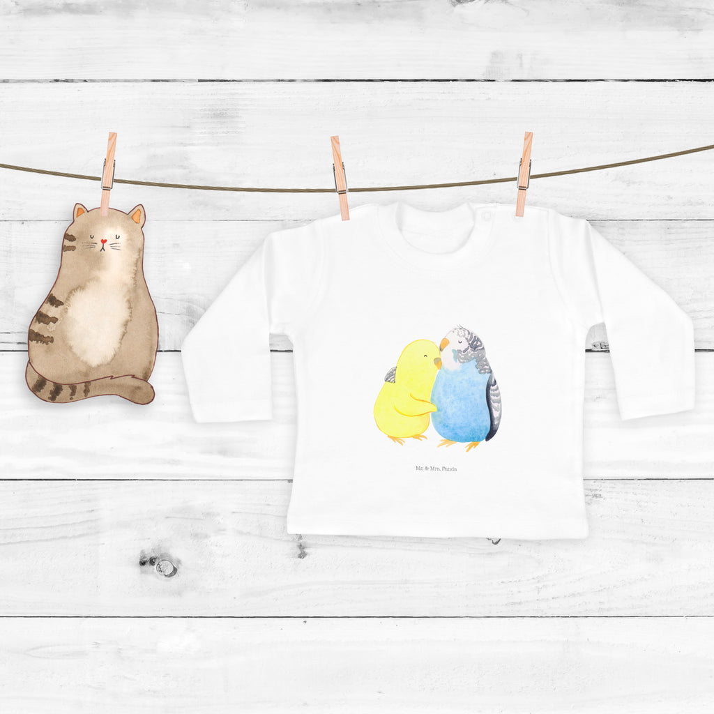3-6 Monate Baby Longsleeve Wellensittich Liebe Mädchen, Jungen, Baby, Langarm, Bio, Kleidung, Liebe, Partner, Freund, Freundin, Ehemann, Ehefrau, Heiraten, Verlobung, Heiratsantrag, Liebesgeschenk, Jahrestag, Hocheitstag, Vögel, Wellensittich, Nähe, Kuscheln, Vertrauen