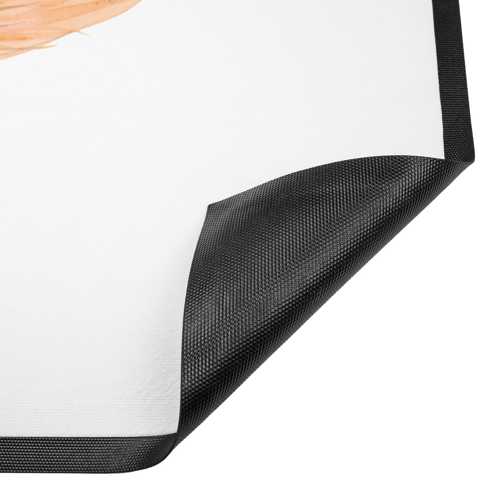 Fußmatte Wüstenfuchs Blumenkranz Afrika, Wüste, Wüstenfuchs, Blumen, Blumenkranz, Glücklich,  Türvorleger, Schmutzmatte, Fußabtreter, Matte, Schmutzfänger, Fußabstreifer, Schmutzfangmatte, Türmatte, Motivfußmatte,  Haustürmatte, Vorleger  Afrika, Wildtiere