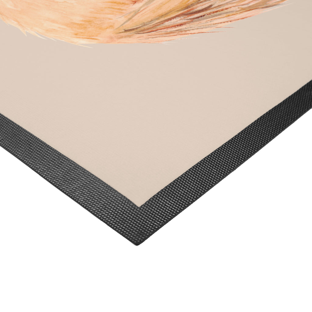 Fußmatte Wüstenfuchs Blumenkranz Afrika, Wüste, Wüstenfuchs, Blumen, Blumenkranz, Glücklich,  Türvorleger, Schmutzmatte, Fußabtreter, Matte, Schmutzfänger, Fußabstreifer, Schmutzfangmatte, Türmatte, Motivfußmatte,  Haustürmatte, Vorleger  Afrika, Wildtiere