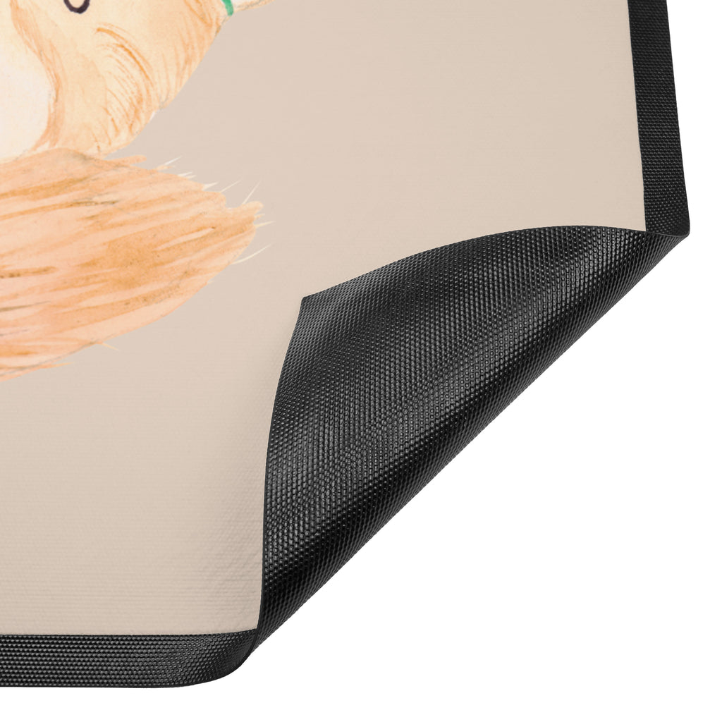 Fußmatte Wüstenfuchs Blumenkranz Afrika, Wüste, Wüstenfuchs, Blumen, Blumenkranz, Glücklich,  Türvorleger, Schmutzmatte, Fußabtreter, Matte, Schmutzfänger, Fußabstreifer, Schmutzfangmatte, Türmatte, Motivfußmatte,  Haustürmatte, Vorleger  Afrika, Wildtiere