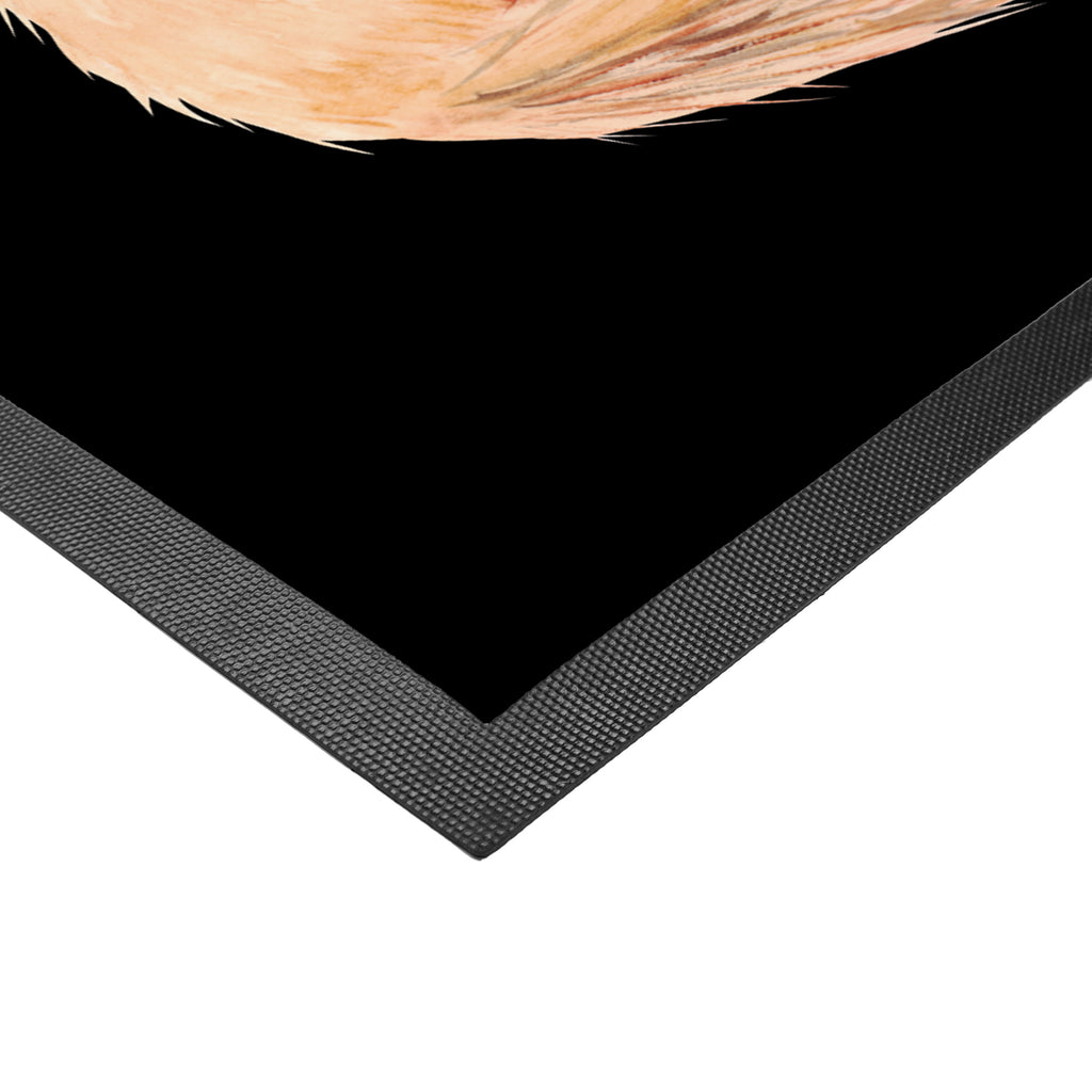 Fußmatte Wüstenfuchs Blumenkranz Afrika, Wüste, Wüstenfuchs, Blumen, Blumenkranz, Glücklich,  Türvorleger, Schmutzmatte, Fußabtreter, Matte, Schmutzfänger, Fußabstreifer, Schmutzfangmatte, Türmatte, Motivfußmatte,  Haustürmatte, Vorleger  Afrika, Wildtiere