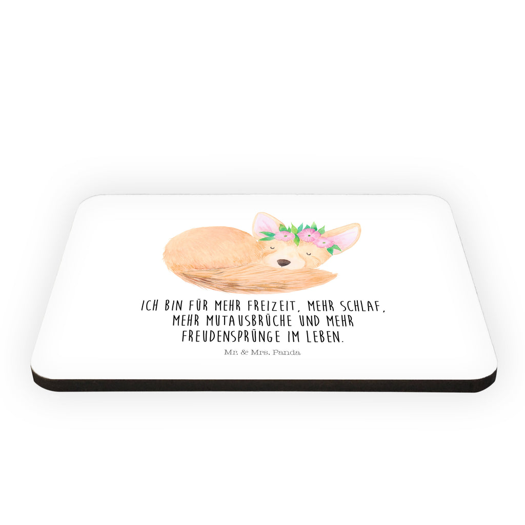 Magnet Wüstenfuchs Blumenkranz Kühlschrankmagnet, Pinnwandmagnet, Souvenir Magnet, Motivmagnete, Dekomagnet, Whiteboard Magnet, Notiz Magnet, Kühlschrank Dekoration, Afrika, Wildtiere, Wüste, Wüstenfuchs, Blumen, Blumenkranz, Glücklich