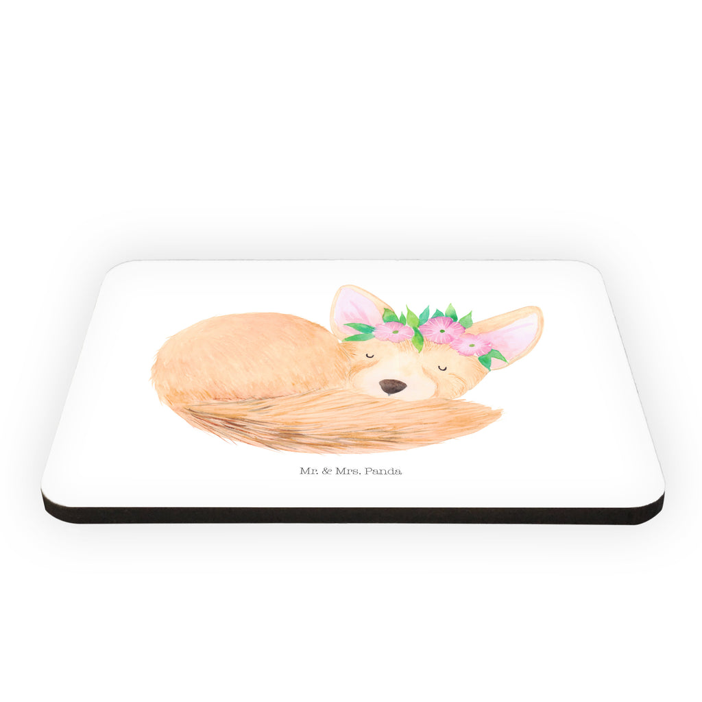 Magnet Wüstenfuchs Blumenkranz Kühlschrankmagnet, Pinnwandmagnet, Souvenir Magnet, Motivmagnete, Dekomagnet, Whiteboard Magnet, Notiz Magnet, Kühlschrank Dekoration, Afrika, Wildtiere, Wüste, Wüstenfuchs, Blumen, Blumenkranz, Glücklich