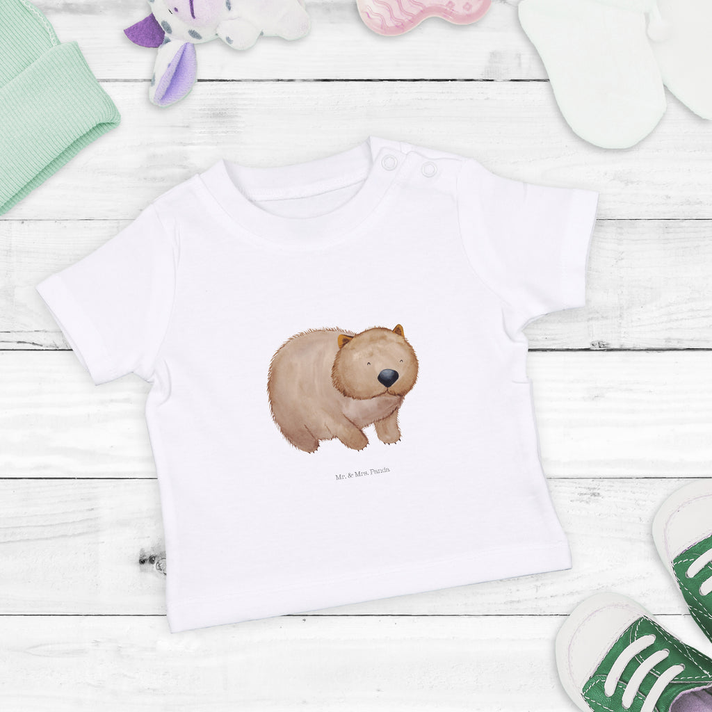 Organic Baby Shirt Wombat Baby T-Shirt, Jungen Baby T-Shirt, Mädchen Baby T-Shirt, Shirt, Tiermotive, Gute Laune, lustige Sprüche, Tiere, Wombat, Das Leben ist schön, Motivation, Spruch, Australien