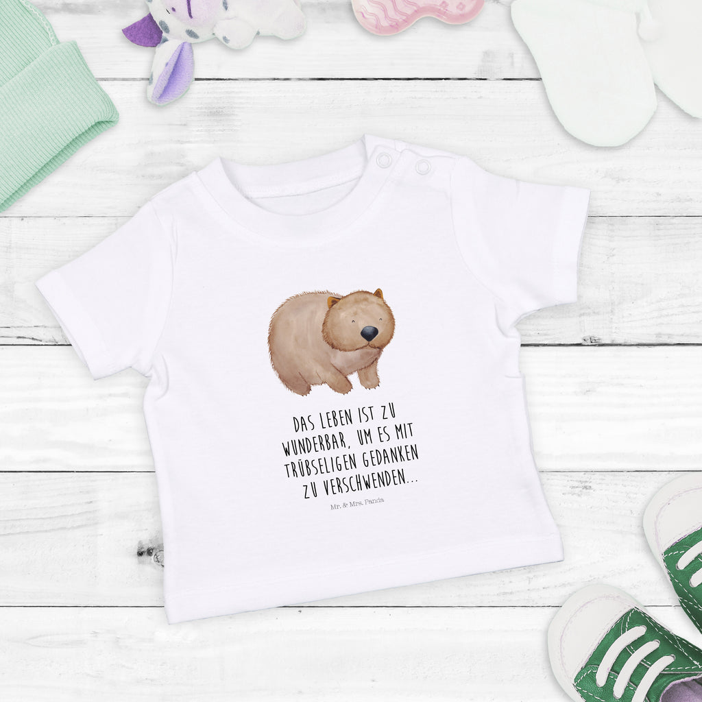 Organic Baby Shirt Wombat Baby T-Shirt, Jungen Baby T-Shirt, Mädchen Baby T-Shirt, Shirt, Tiermotive, Gute Laune, lustige Sprüche, Tiere, Wombat, Das Leben ist schön, Motivation, Spruch, Australien