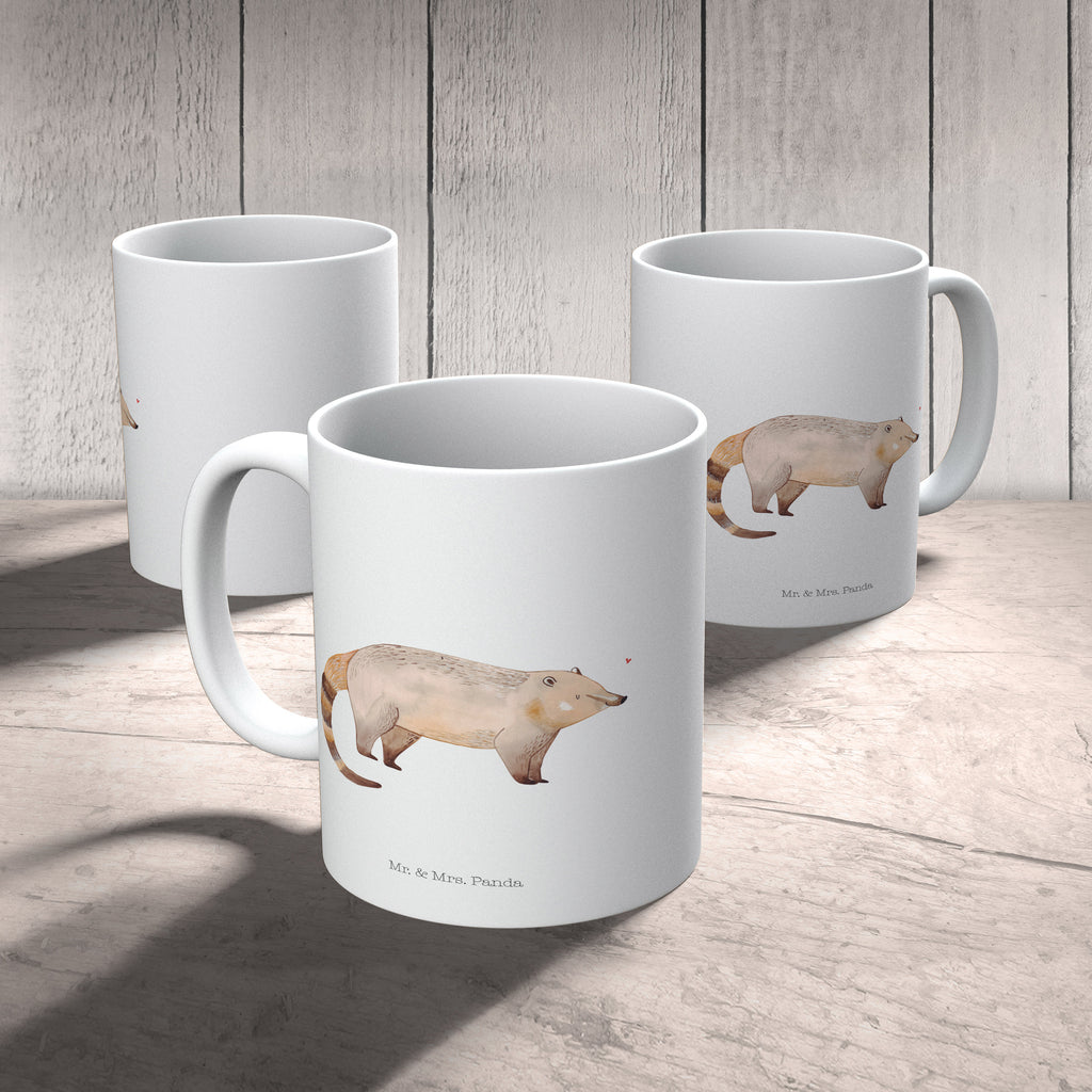 Tasse Nasenbär Nasenbär, Nasenbären, Rüsselbär, Bär, Becher, Kaffeetasse, Kaffeebecher, Tee, Frühstück, Büro  süße Tiermotive, gute Laune, lustige Sprüche, Tiere