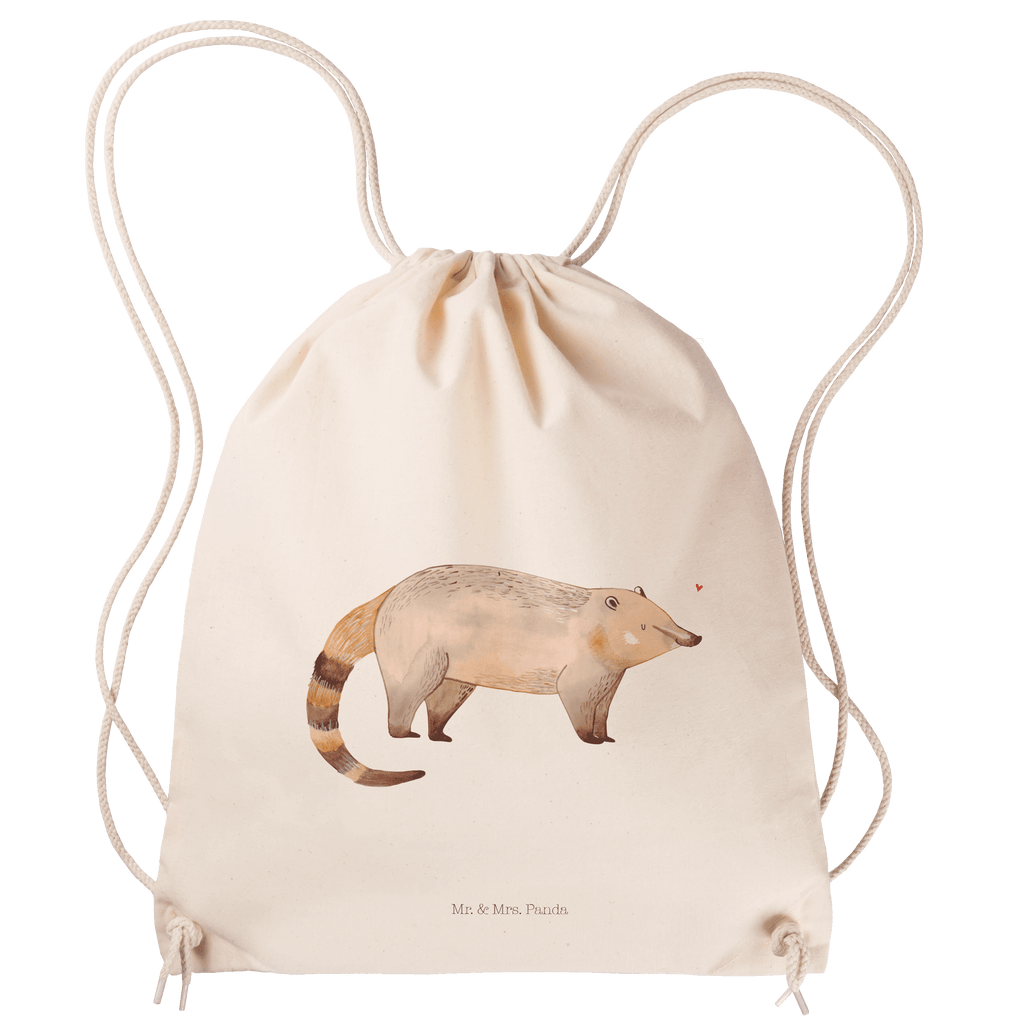 Sportbeutel Nasenbär Turnbeutel, Beutel, Sporttasche, Tasche, Stoffbeutel, Tiermotive, Gute Laune, lustige Sprüche, Tiere, Nasenbär, Nasenbären, Rüsselbär, Bär