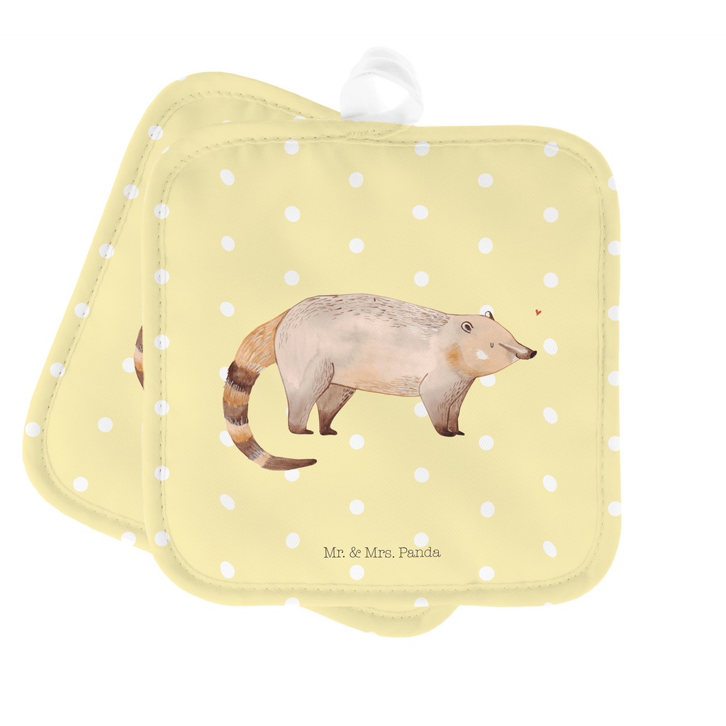 2er Set Topflappen  Nasenbär Topflappen, Topfuntersetzer, Ofenhandschuh, Topflappen Set, Topflappen lustig, Topflappen mit Spruch, Tiermotive, Gute Laune, lustige Sprüche, Tiere, Nasenbär, Nasenbären, Rüsselbär, Bär