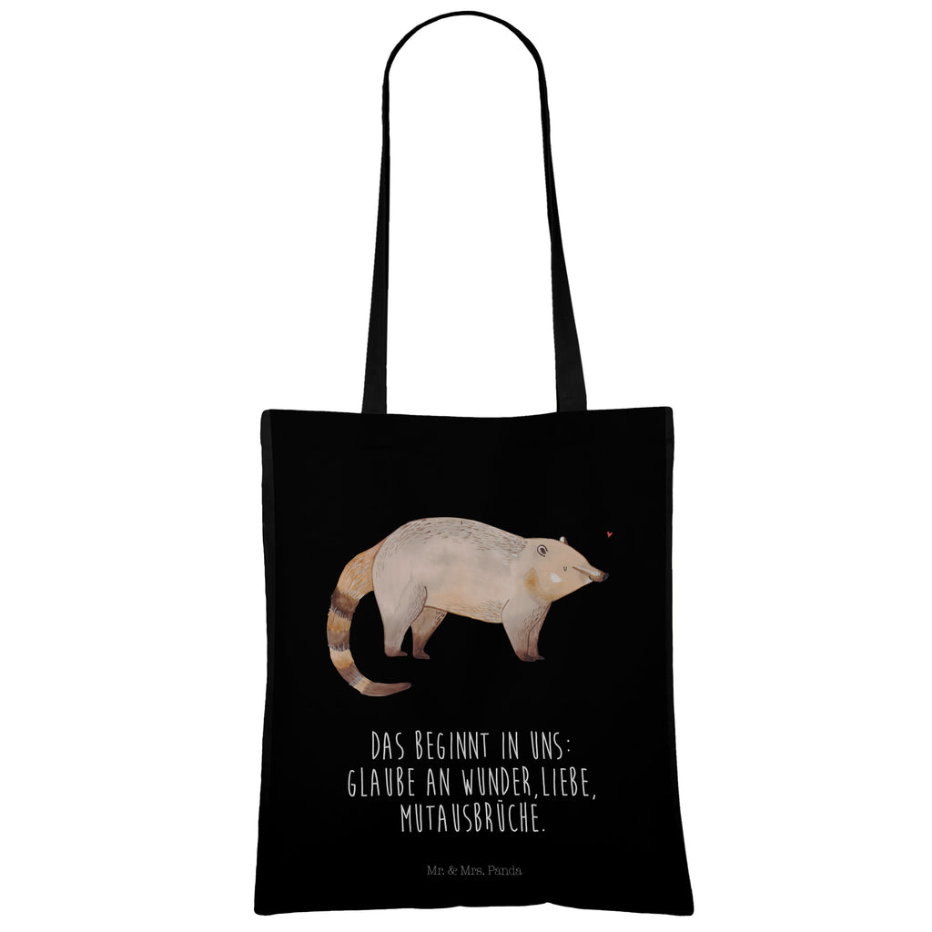 Tragetasche Nasenbär Beuteltasche, Beutel, Einkaufstasche, Jutebeutel, Stoffbeutel, Tiermotive, Gute Laune, lustige Sprüche, Tiere, Nasenbär, Nasenbären, Rüsselbär, Bär