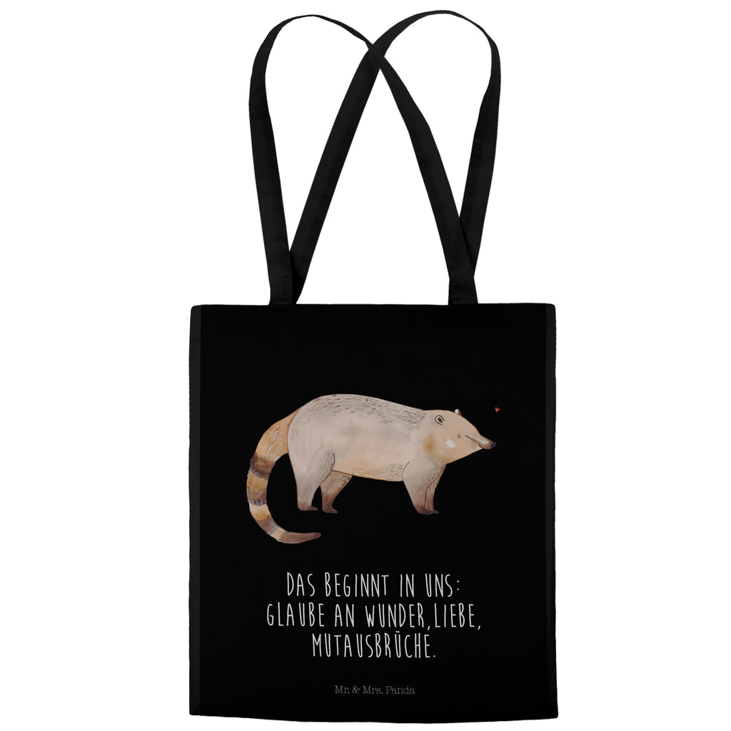 Tragetasche Nasenbär Beuteltasche, Beutel, Einkaufstasche, Jutebeutel, Stoffbeutel, Tiermotive, Gute Laune, lustige Sprüche, Tiere, Nasenbär, Nasenbären, Rüsselbär, Bär