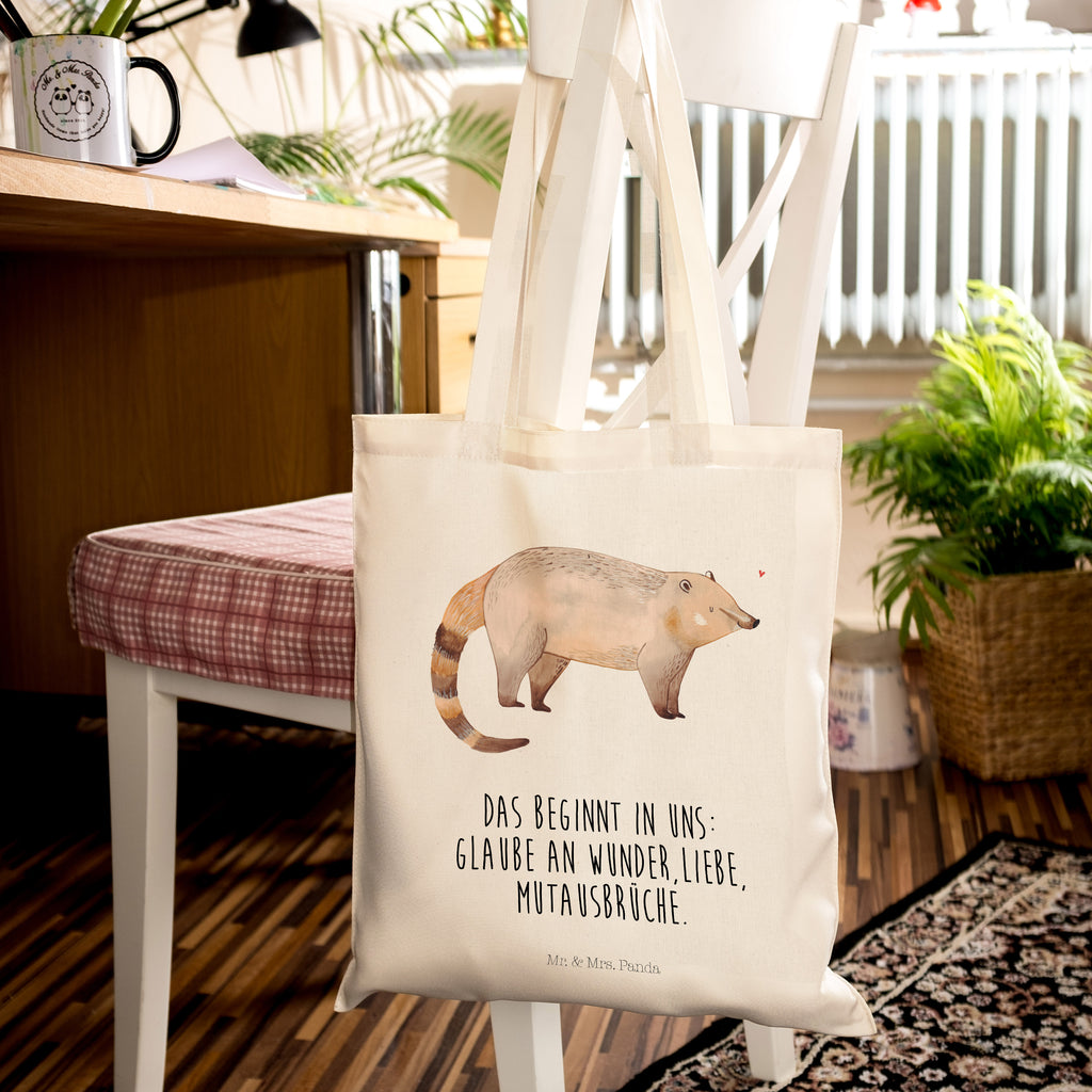 Tragetasche Nasenbär Beuteltasche, Beutel, Einkaufstasche, Jutebeutel, Stoffbeutel, Tiermotive, Gute Laune, lustige Sprüche, Tiere, Nasenbär, Nasenbären, Rüsselbär, Bär