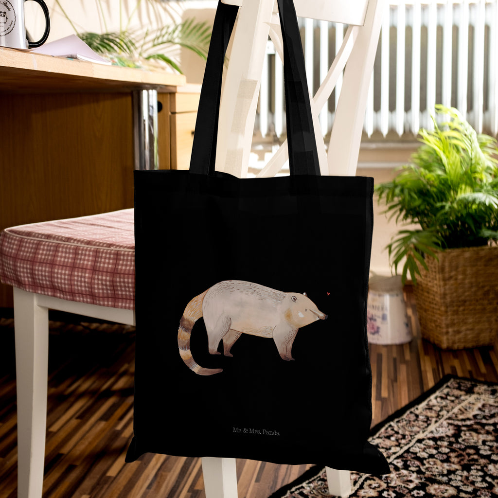 Tragetasche Nasenbär Beuteltasche, Beutel, Einkaufstasche, Jutebeutel, Stoffbeutel, Tiermotive, Gute Laune, lustige Sprüche, Tiere, Nasenbär, Nasenbären, Rüsselbär, Bär