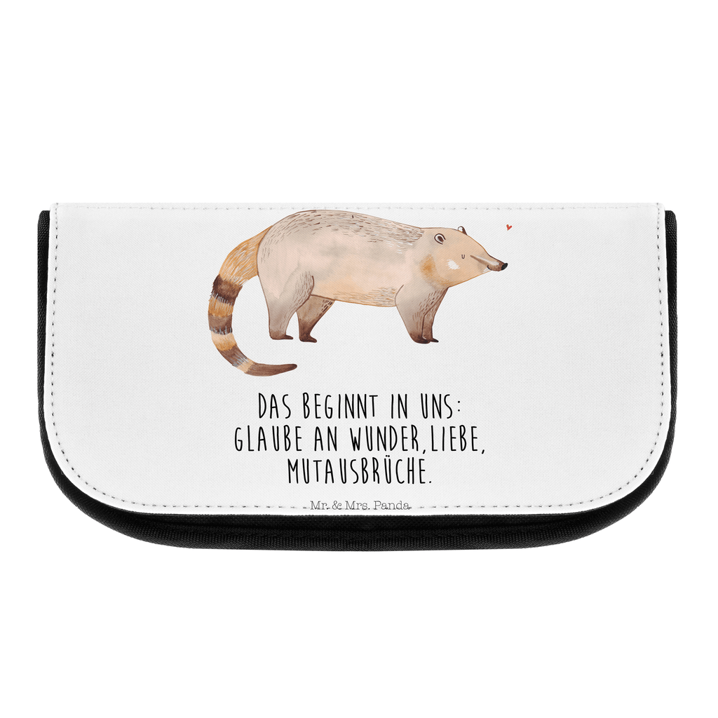 Kosmetiktasche Nasenbär Kosmetikbeutel, Kulturtasche, Kulturbeutel, Schminktasche, Make-Up Tasche, Tiermotive, Gute Laune, lustige Sprüche, Tiere, Nasenbär, Nasenbären, Rüsselbär, Bär