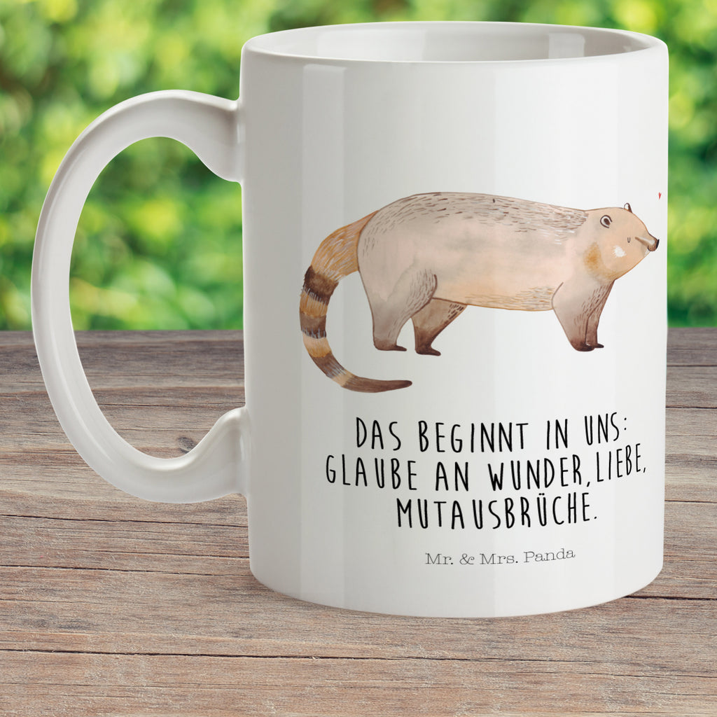 Kindertasse Nasenbär Kunststoff Tasse, Kindergarten, Tasse, Trinkbecher, Camping Becher, Kaffeetasse, Kunststoffbecher, Kindergartenbecher, Outdoorgeschirr, Kunststoffgeschirr, Reisebecher, Reisetasse, Kinderbecher, Tiermotive, Gute Laune, lustige Sprüche, Tiere, Nasenbär, Nasenbären, Rüsselbär, Bär