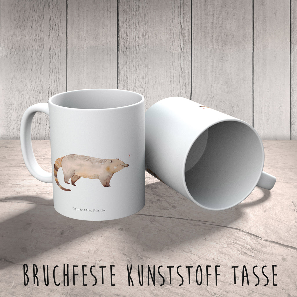 Kindertasse Nasenbär Kunststoff Tasse, Kindergarten, Tasse, Trinkbecher, Camping Becher, Kaffeetasse, Kunststoffbecher, Kindergartenbecher, Outdoorgeschirr, Kunststoffgeschirr, Reisebecher, Reisetasse, Kinderbecher, Tiermotive, Gute Laune, lustige Sprüche, Tiere, Nasenbär, Nasenbären, Rüsselbär, Bär